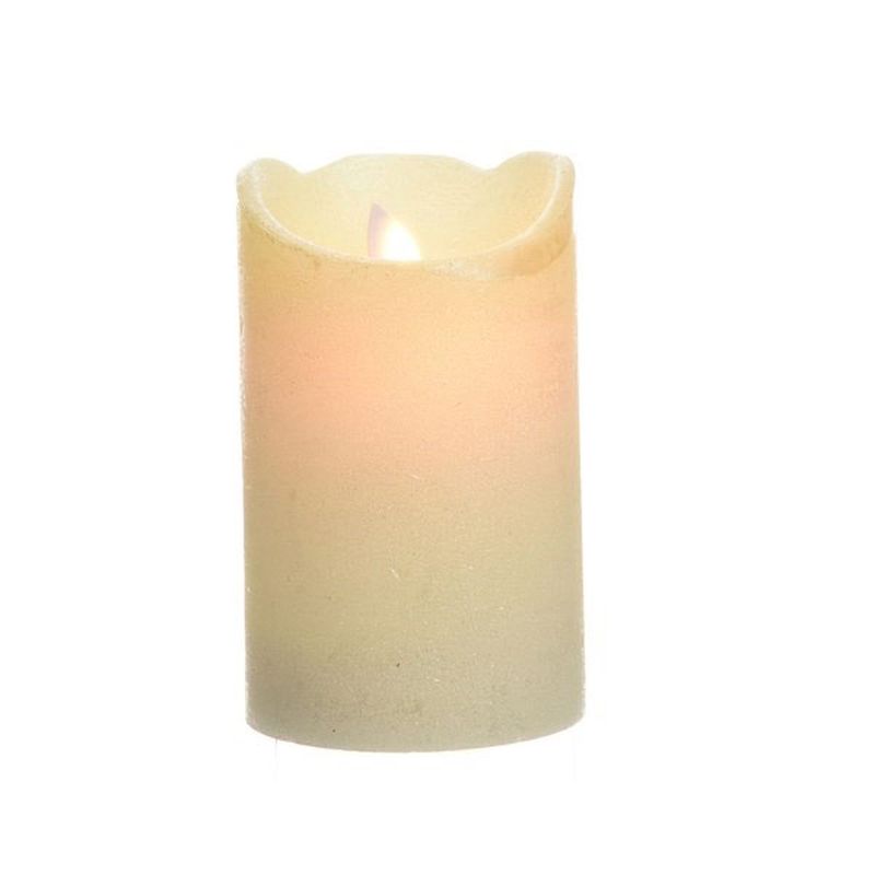 LED Wax Waving Candle Pearl 12.5cm