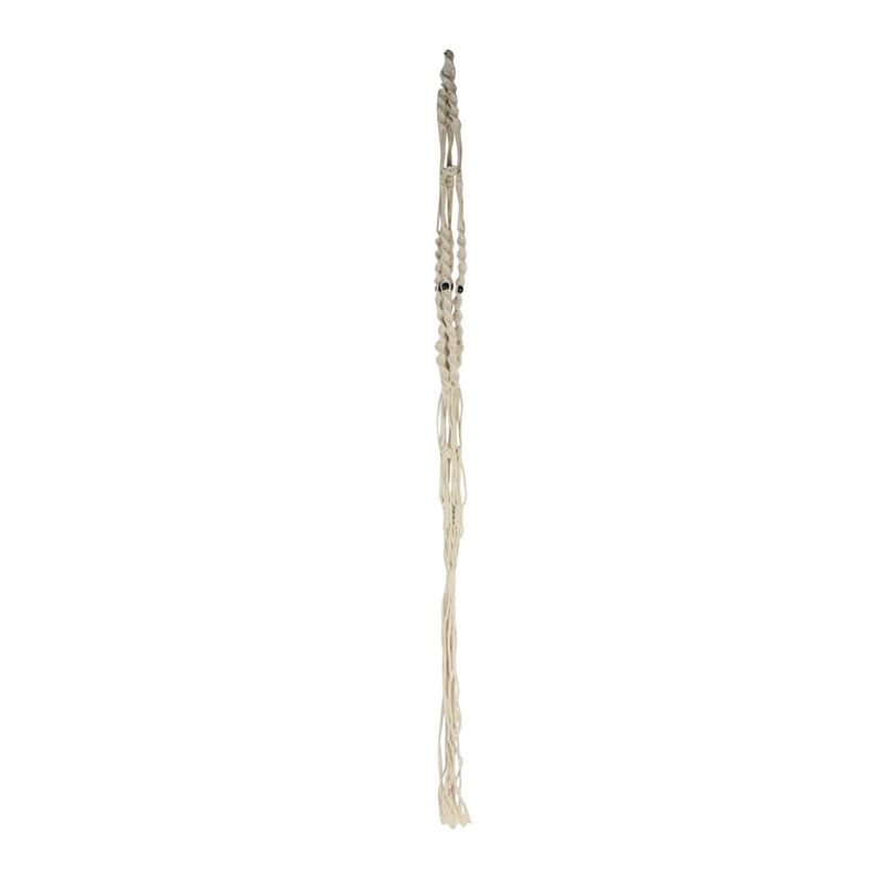 Macrame Plant Hanger Ivory with Beads 125cm