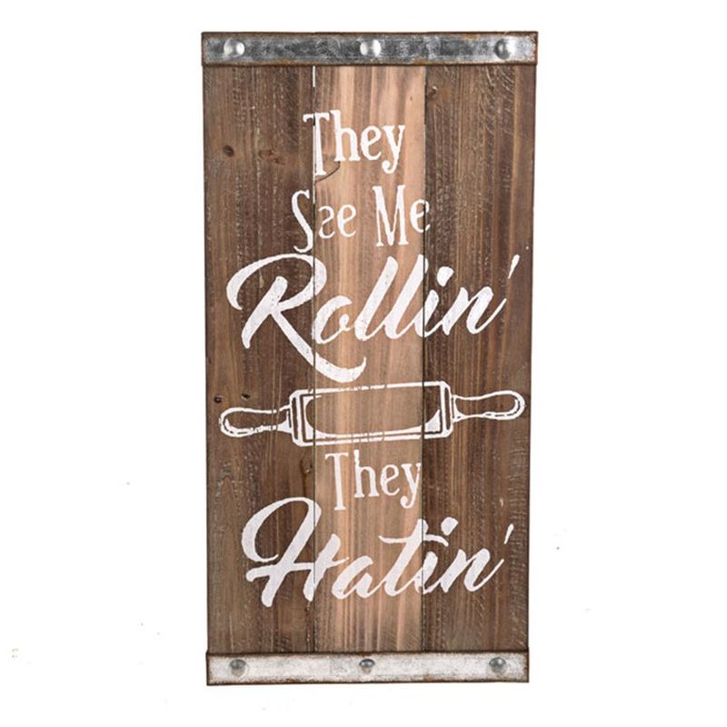 'They See Me Rolling , They Hatin' Wooden Plaque