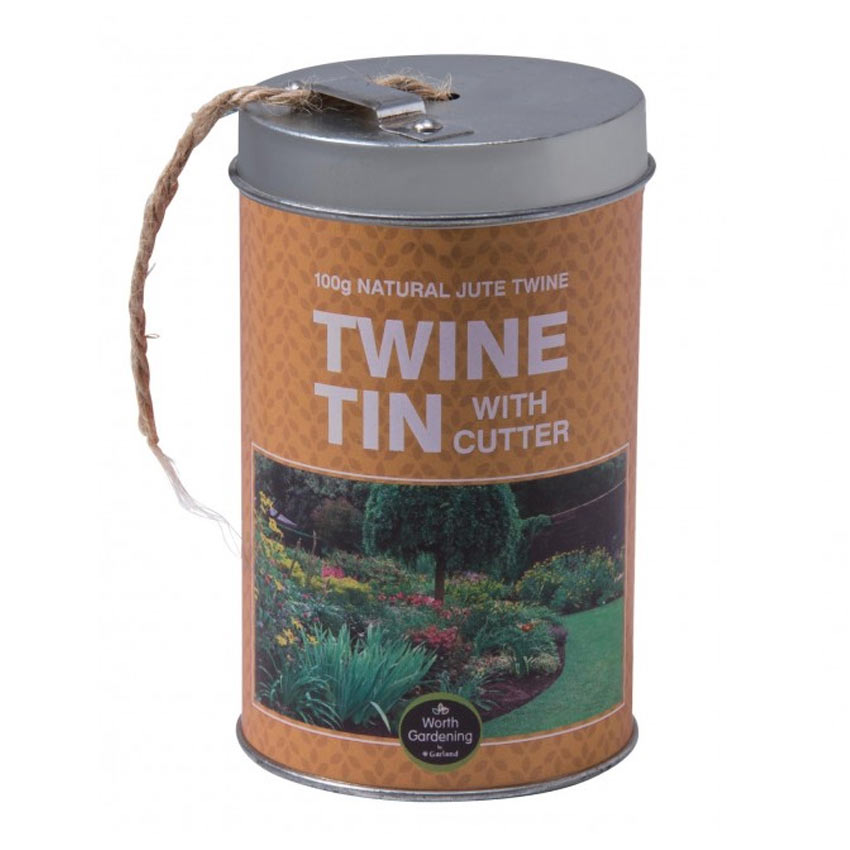 Twine Tin with Cutter (100g 3 Ply Natural Jute Twine)
