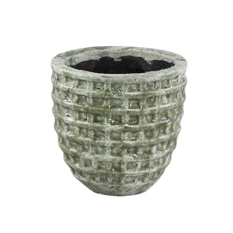 Roddy Green Ceramic Block Bombey Pot (Small)
