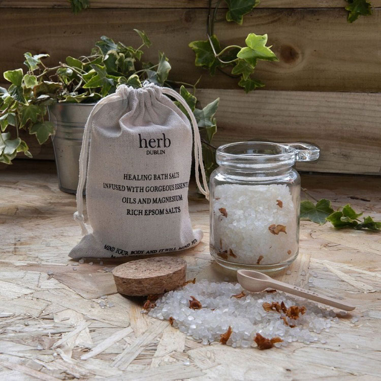 Healing Bath Salts - Lavender And Rosemary Jar