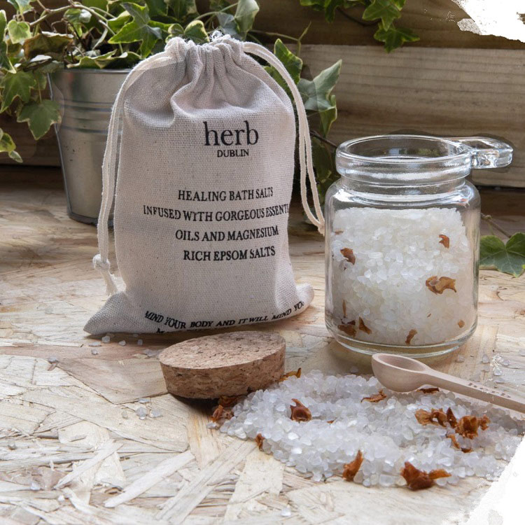 Healing Bath Salts - Peppermint & Eucalyptus Jar