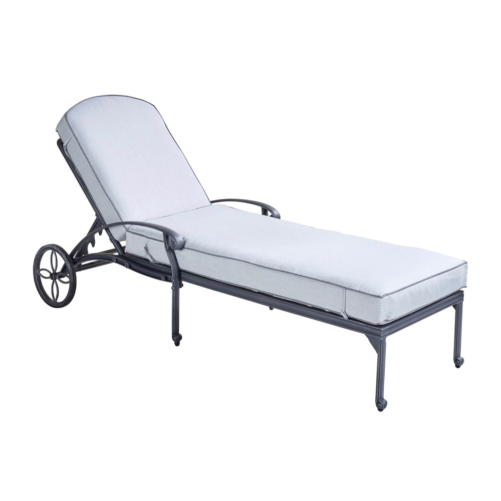 Amalfi Lounger with Cushion - Antique Grey