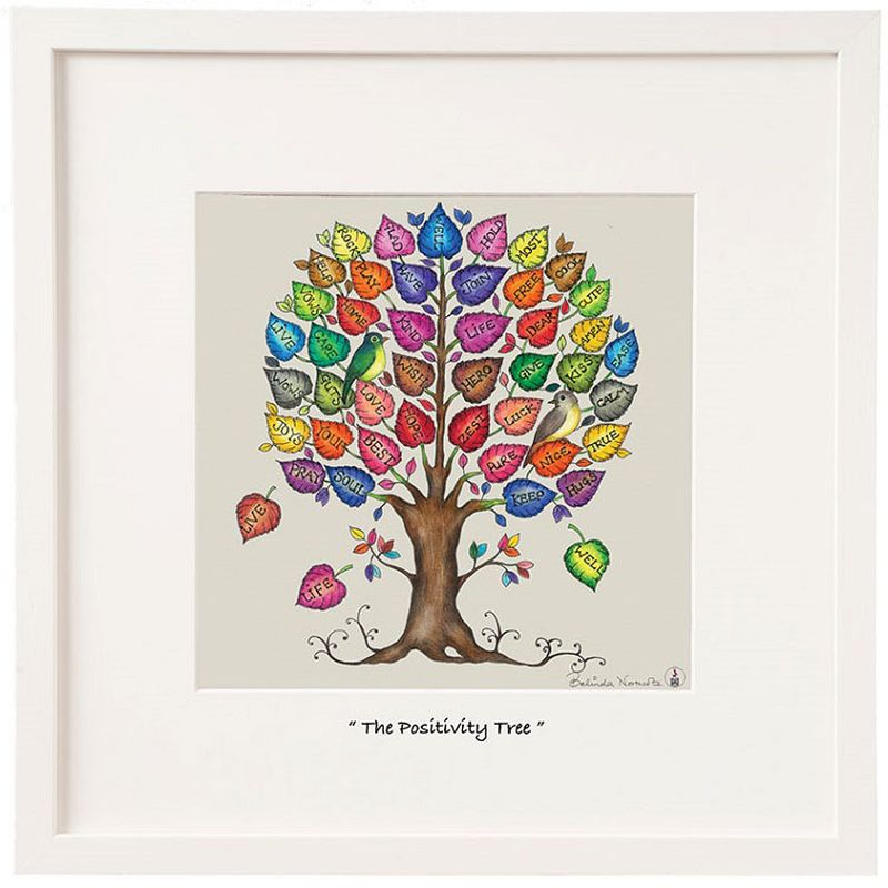 Belinda Northcote Framed Print 'The Positivity Tree' 14.5 x 14.5cm