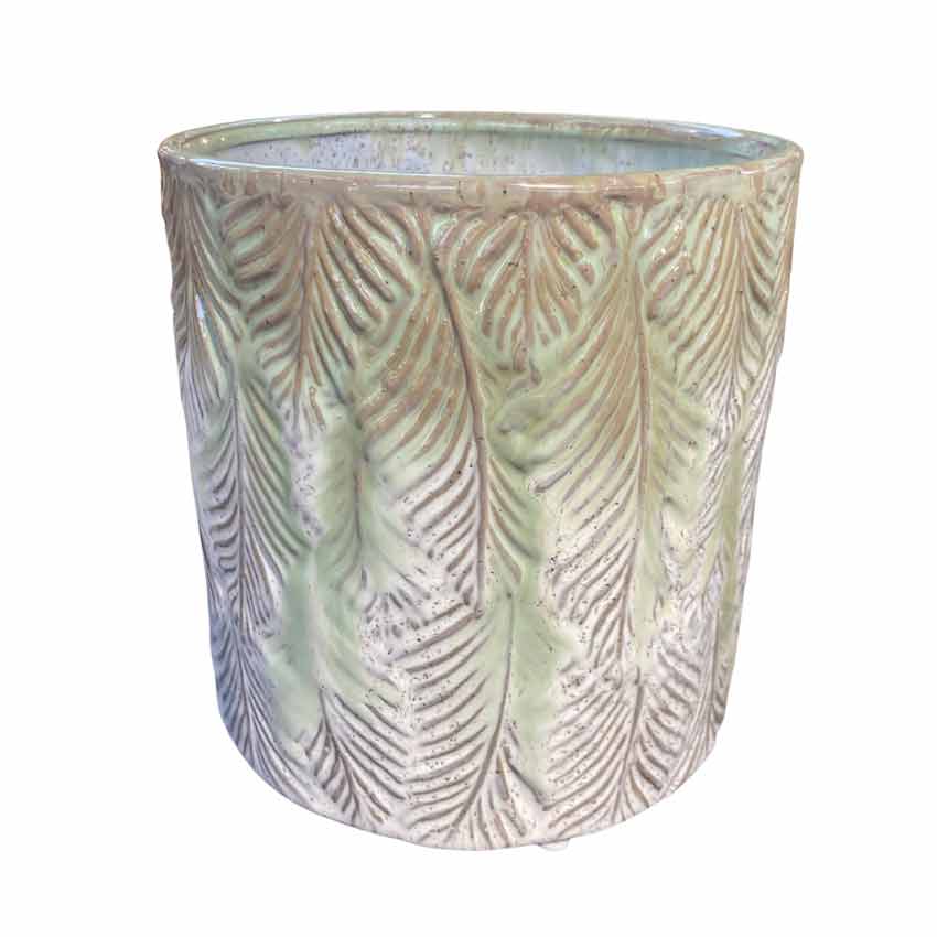 Angie Cream Ceramic Pot Leaf X-Large