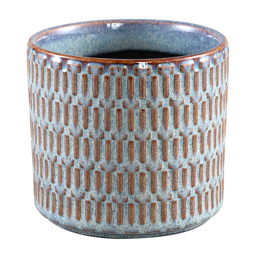 Tenzin Blue Glazed Ceramic Pot (Medium)