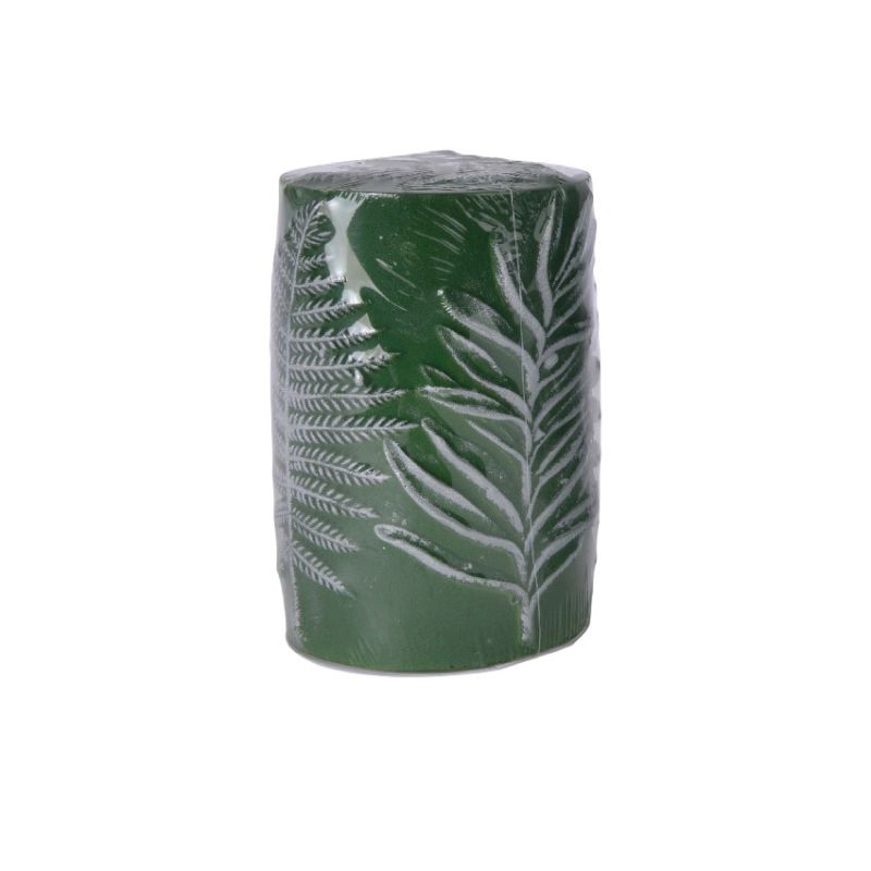 Embossed Wax Pillar Candle 10cm