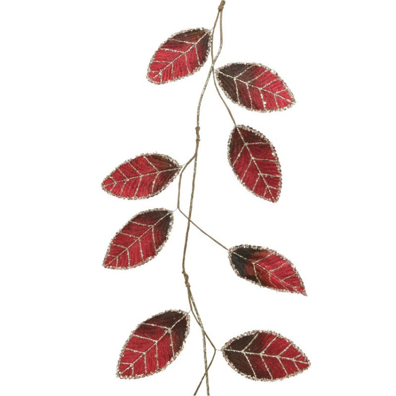 Red Leaf Garland 120cm - Oxblood
