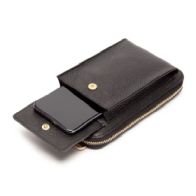 Elie Beaumont Black Leather Phone Bag