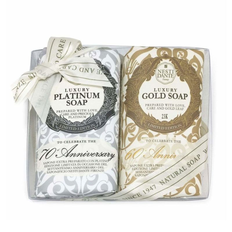 Nesti Dante Luxury Gold & Platinum Soap Twin Set