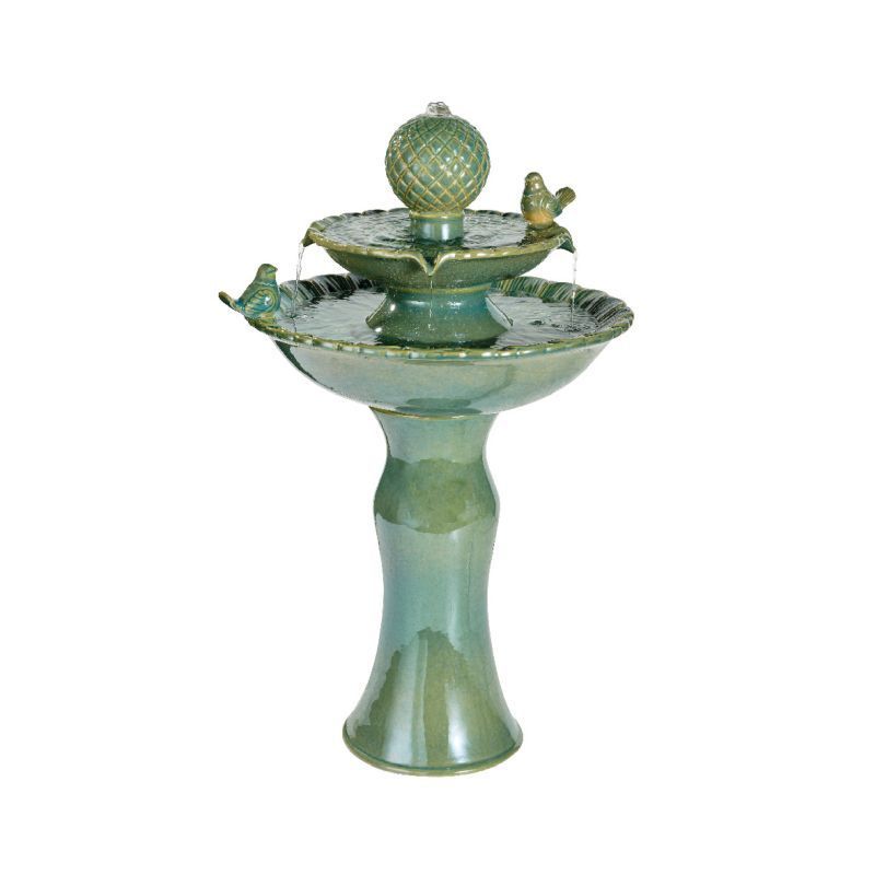 Fountain Tier Ceramic 67cm Green