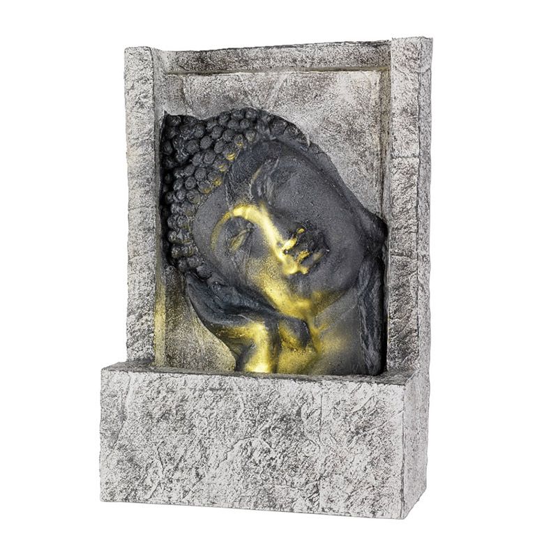 Buddha Fountain 40cm Grey