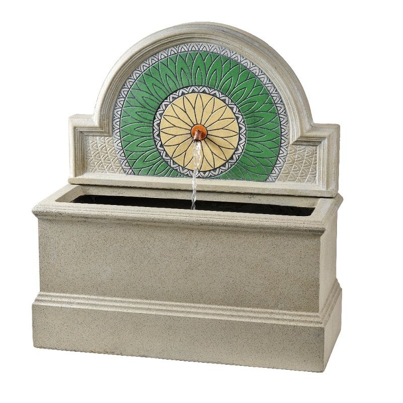 Rectangular Mosaic Fountain 70cm Green