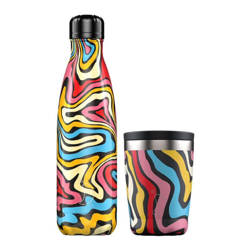 Michela Picchi Chilly's Bottle & Cup Gift Set - Psychedelic
