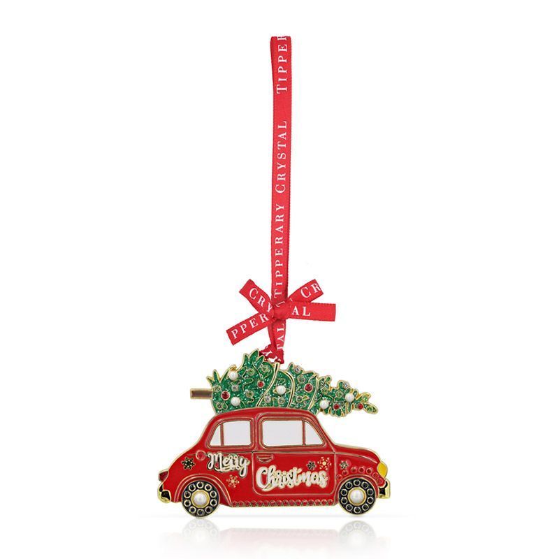 Tipperary Crystal Sparkle Car with Tree Hanging Decoration - Christmas ...