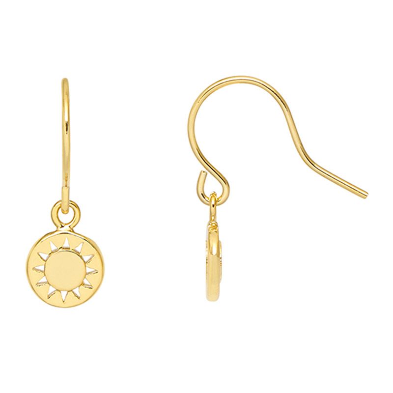 Estella Bartlett Gold Disc Hook Earrings