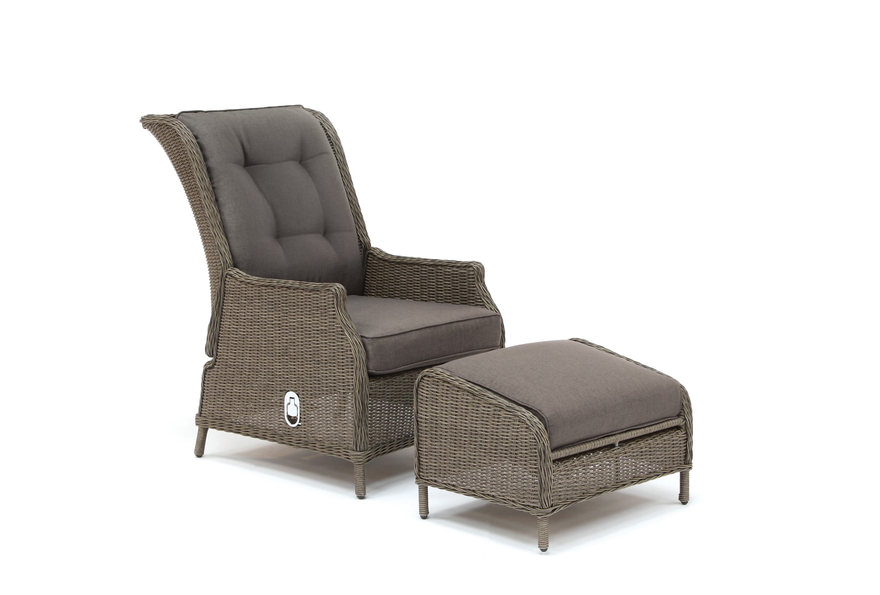 Jarvis Classic Recliner With Footstool Rattan Loungers